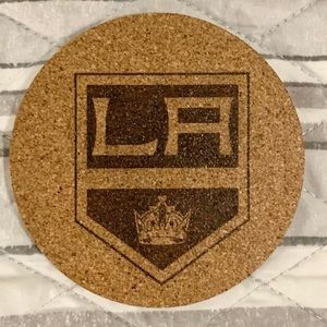 Los Angeles Kings Logo Laser Engraved Cork Coaster